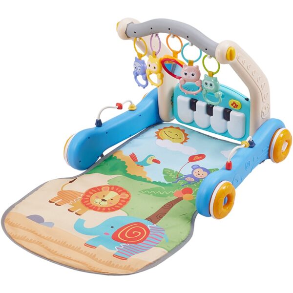 3en1 Tapis de Jeu et Trotteur avec clavier musical