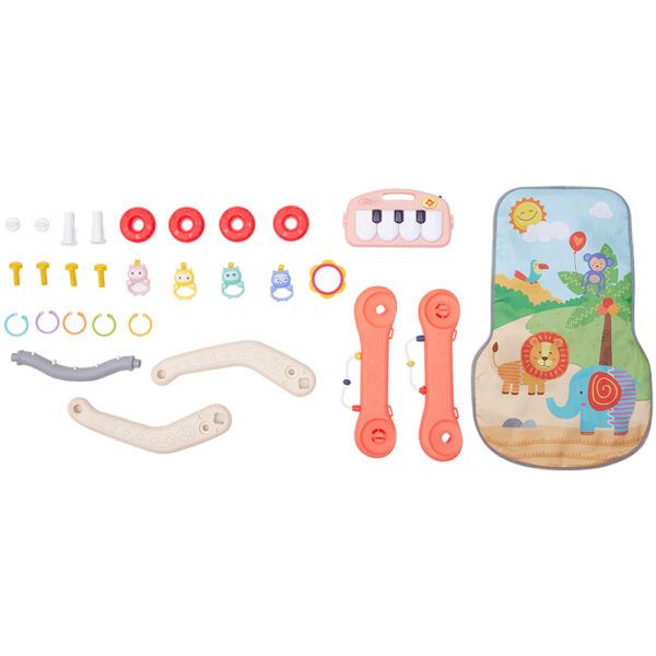 3en1 Tapis de Jeu et Trotteur avec clavier musical