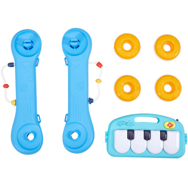 3en1 Tapis de Jeu et Trotteur avec clavier musical